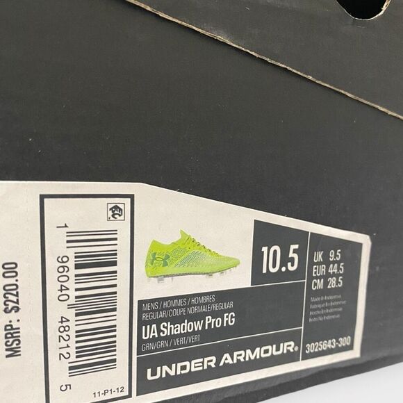 Under Armour Shadow Pro FG Soccer Cleats Carbon Fiber 3025643-300 Mens size 10.5 main image 9